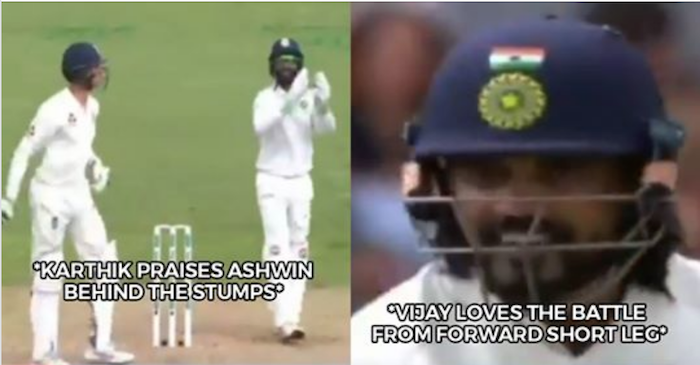 WATCH: Dinesh Karthik encourages Ravichandran Ashwin from behind the stumps in their mother tongue