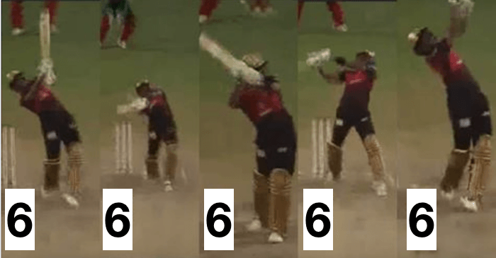 WATCH: Dwayne Bravo smashes five consecutive sixes in an over during a CPL match