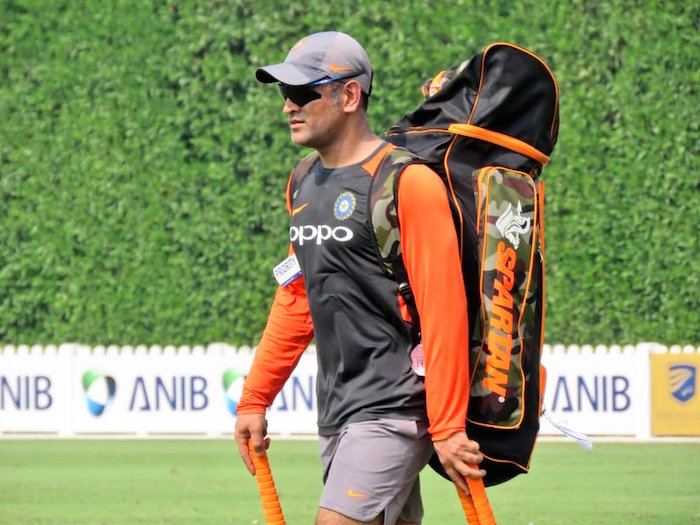 MS Dhoni in nets