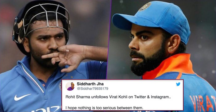 Rohit Sharma unfollows Virat Kohli on Twitter, Instagram; fans tensed