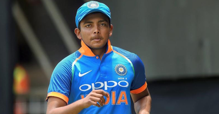 Reports: Prithvi Shaw to be included in India’s ODI squad vs West Indies