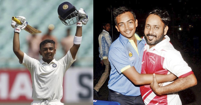 Prithvi Shaw dedicates maiden Test century to his dad