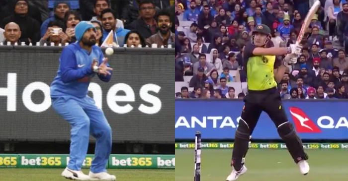 WATCH: Dinesh Karthik takes Marcus Stoinis’ catch in a beanie