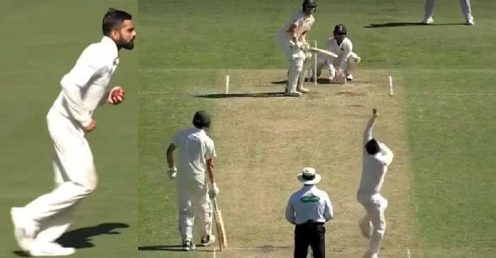 WATCH: Virat Kohli tests his bowling skills during the practice match against Cricket Australia XI