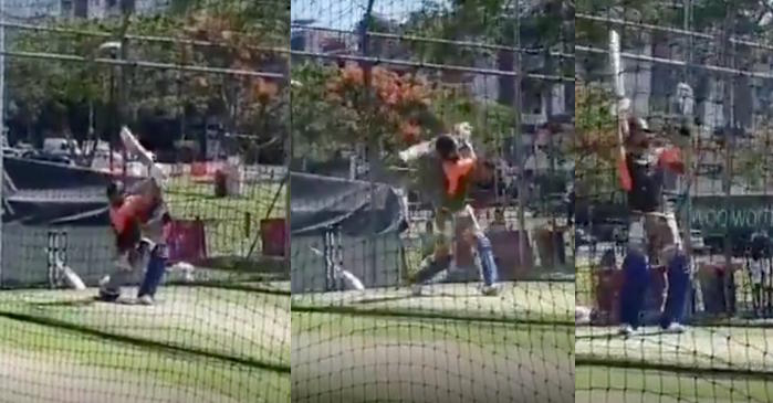 WATCH: Virat Kohli signals “it’s a 6” after smashing the bowler for a maximum in nets