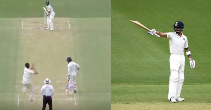 WATCH: Virat Kohli completes his fiery fifty in Perth with a boundary