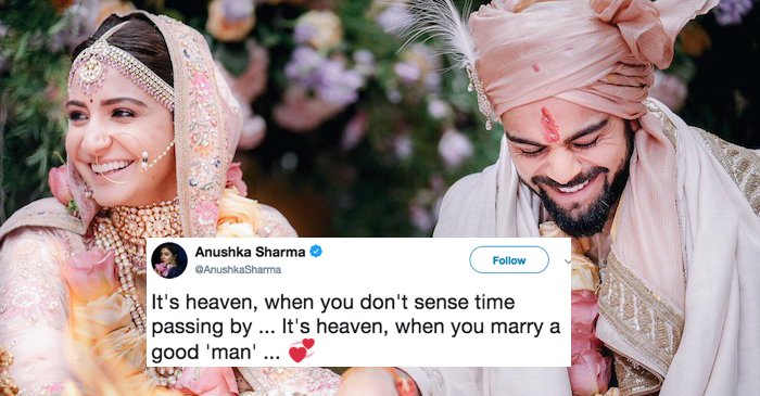 Anushka Sharma’s lovely tweet for Virat on their 1st wedding anniversary