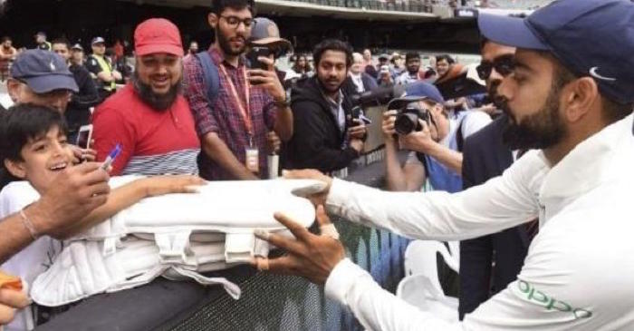 Virat Kohli gifts his pads to a young fan after historic victory against Australia at MCG