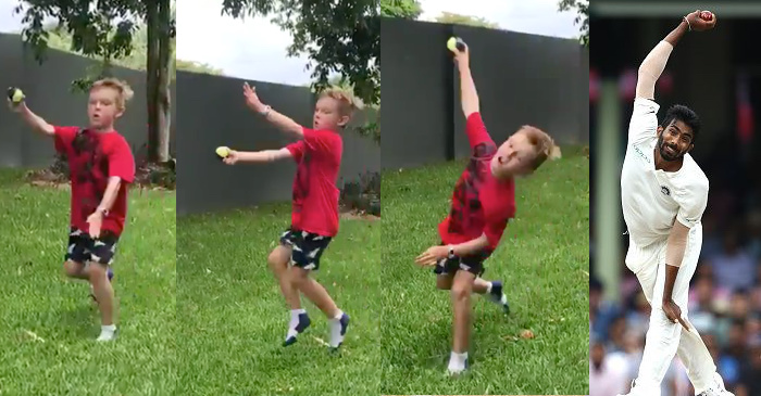 Jasprit Bumrah reacts to the viral video of an Aussie kid imitating his bowling action