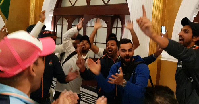 WATCH: Virat Kohli & Co. celebrate Test series win in Australia with Bharat Army