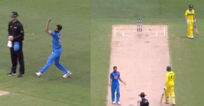 WATCH: Bhuvneshwar Kumar’s delivery called dead-ball for bowling behind the umpire