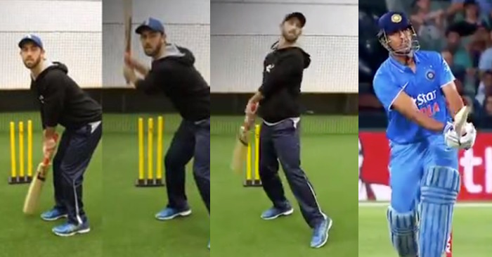 WATCH: Glenn Maxwell perfectly imitates MS Dhoni’s helicopter shot