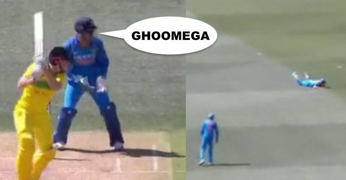 Bhuvneshwar Kumar fails to pick MS Dhoni’s “Ghoomega” instruction, concedes an extra run