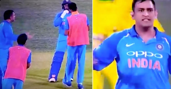 MS Dhoni gets caught abusing Khaleel Ahmed for walking on the pitch