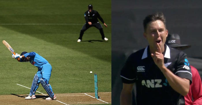 WATCH: Trent Boult bowls an absolute jaffa to clean up MS Dhoni