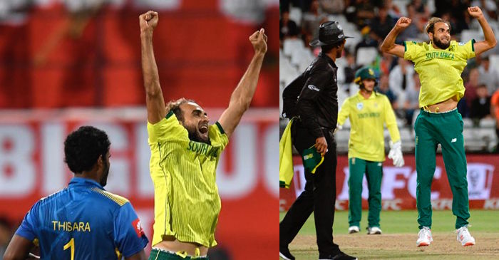WATCH: Imran Tahir celebrates victory mid-way through the super over, Thisara Perera left shell shocked