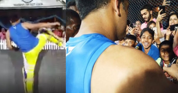 WATCH: MS Dhoni crosses the boundary and obliges kids with autographs