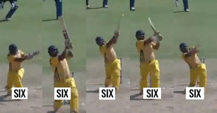 WATCH: Kolkata Knight Riders wicketkeeper Nikhil Naik smashes five sixes in an over