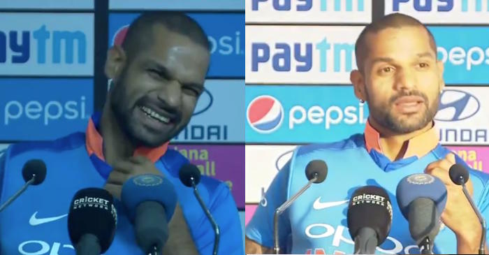 WATCH: Shikhar Dhawan’s hilarious reaction while answering the reporters