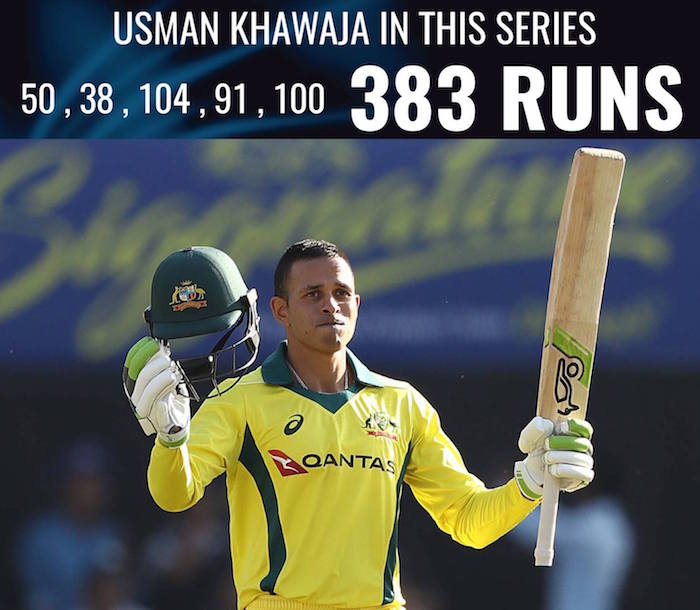 Usman Khawaja ODI vs India