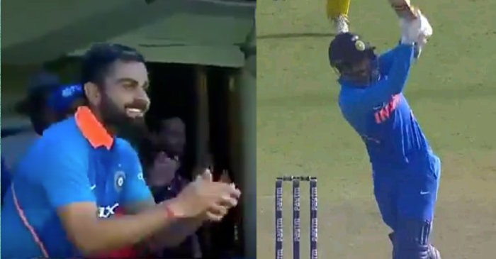 WATCH: Virat Kohli jumps in joy as Jasprit Bumrah hits Pat Cummins for a last ball six