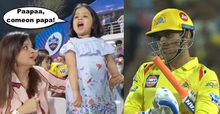 WATCH: Ziva cheers for daddy MS Dhoni during IPL clash between DC and CSK