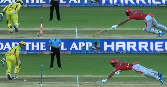 IPL 2019: WATCH – MS Dhoni hits the stumps directly to run-out KL Rahul, but bails still don’t fall (CSK vs KXIP)