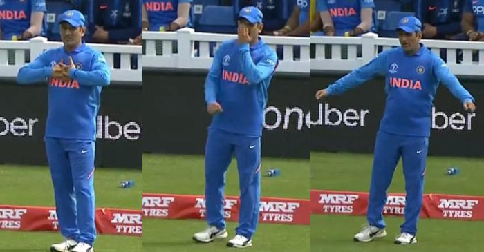 ICC World Cup 2019: WATCH – Crowd chants “Dhoni.. Dhoni..” as former India captain fields at the boundary against New Zealand