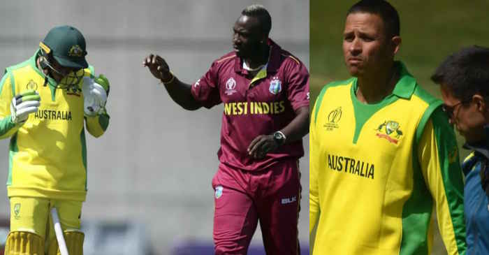 ICC World Cup 2019 – WATCH: Usman Khawaja hit by a nasty bouncer from Andre Russell; taken to hospital after suffering the blow