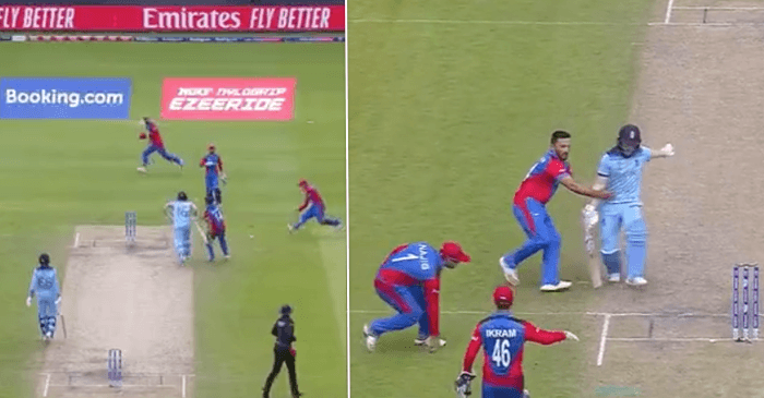 ICC World Cup 2019 – WATCH: Gulbadin Naib tries to stop Eoin Morgan from reaching his batting crease