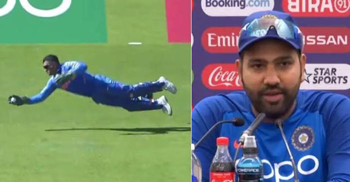 ICC World Cup 2019: Rohit Sharma hails MS Dhoni’s safe hands after his stunning catch to dismiss Carlos Brathwaite