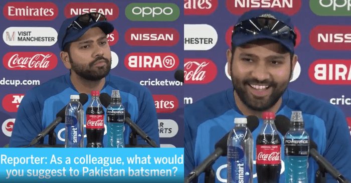 ICC World Cup 2019: Rohit Sharma gives a hilarious answer when asked about his suggestion to Pakistan batsmen