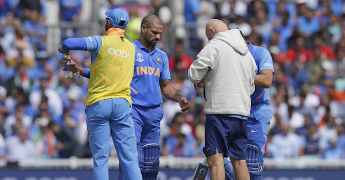 ICC World Cup 2019: Indian opener Shikhar Dhawan ruled out for 3 weeks due to thumb fracture