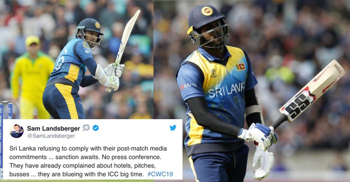 ICC World Cup 2019: Sri Lanka refuse to attend post-match press conference after 87-run loss against Australia