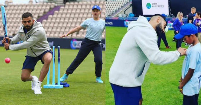 ICC World Cup 2019 – WATCH: Virat Kohli bowls over school kids in Southampton