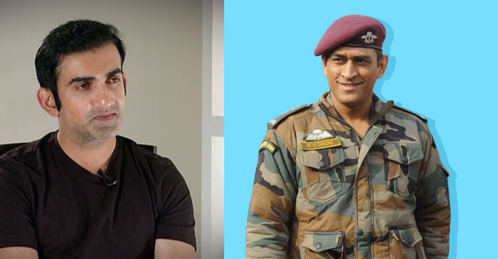 Gautam Gambhir responds to MS Dhoni’s decision to serve the Indian Army