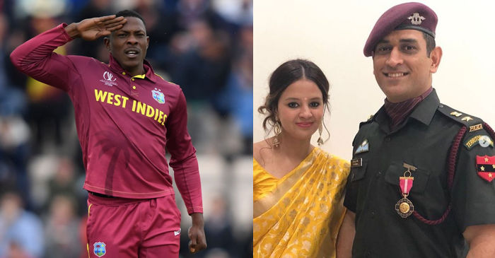 Windies pacer Sheldon Cottrell salutes MS Dhoni for his “love for country and partner”