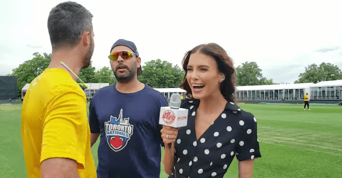 GT20 Canada 2019 – WATCH: Yuvraj Singh hilariously interrupts Erin Holland and Ben Cutting’s interview