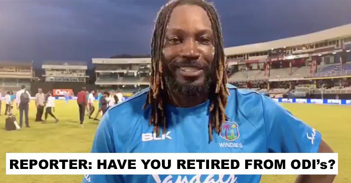 West Indies vs India 3rd ODI: Chris Gayle finally responds to the question of his retirement from ODIs