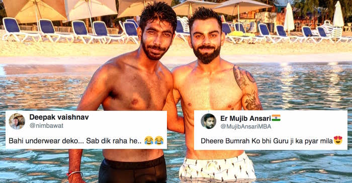 Jasprit Bumrah gets body-shamed over his picture with Virat Kohli at the Jolly beach