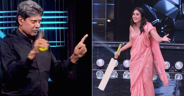 WATCH: Kareena Kapoor plays cricket with Kapil Dev, gets a signed bat for son Taimur