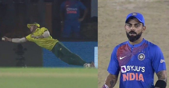 WATCH: David Miller’s one-handed stunner to dismiss Shikhar Dhawan stuns Virat Kohli (India vs South Africa, 2nd T20I)