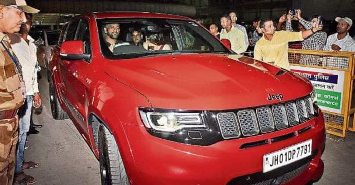 MS Dhoni takes his brand new Jeep Grand Cherokee Trackhawk out for a spin in Ranchi