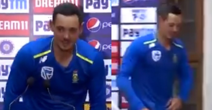 India vs South Africa: Quinton de Kock hilariously leaves a press-conference ahead of 2nd T20I