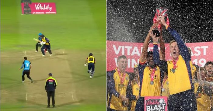 WATCH: Simon Harmer propels Essex to a thrilling last ball T20 Blast title win over Worcestershire