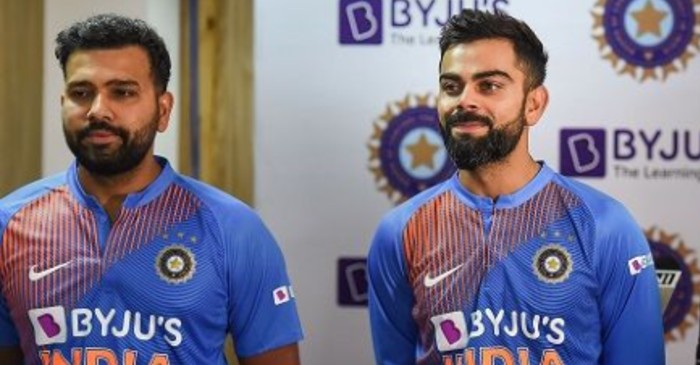 Virat Kohli, Rohit Sharma unveil Team India jersey with new sponsor Byju’s logo