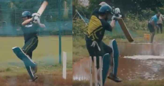 The God of Cricket: Sachin Tendulkar’s video of practicing on a water-logged pitch goes viral