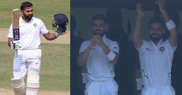 IND vs SA 1st Test – WATCH: Virat Kohli applauds Rohit Sharma from the dressing room as he completes his century