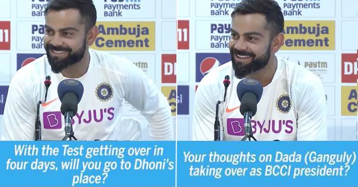 Virat Kohli responds brilliantly to the questions related to Dhoni and Ganguly after India whitewash South Africa