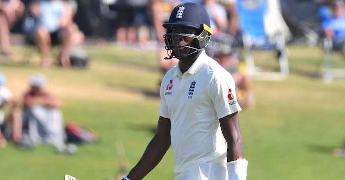Jofra Archer responds after being racially abused by a spectator during the first Test against New Zealand